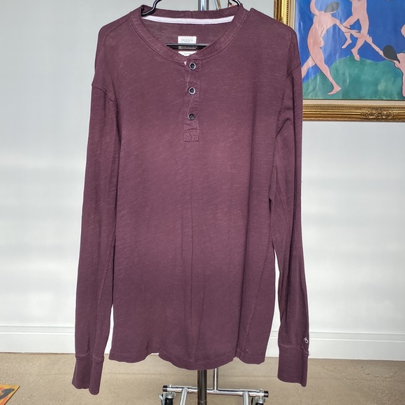 Rag & Bone | Standard Issue Maroon Long Sleeve - Picture 3 of 9